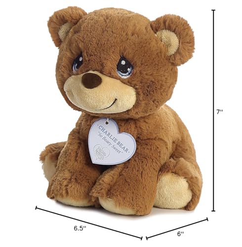 Aurora® Inspirational Precious Moments™ Charlie Bear Stuffed Animal - Cherished Memories - Enduring Comfort - Brown 8.5 Inches