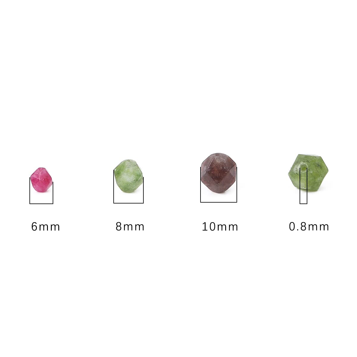BEADIA Faceted Natural Tourmaline Agate Stone Round Beads 6mm 36cm/Strand for Jewelry Making