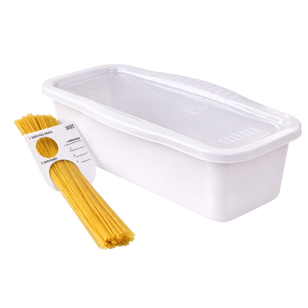 Microwave Pasta Cooker with Built-In Portion Tool, BPA-Free Microwave Pasta Maker for Spaghetti, Ramen & Vegetables, Dishwasher Safe