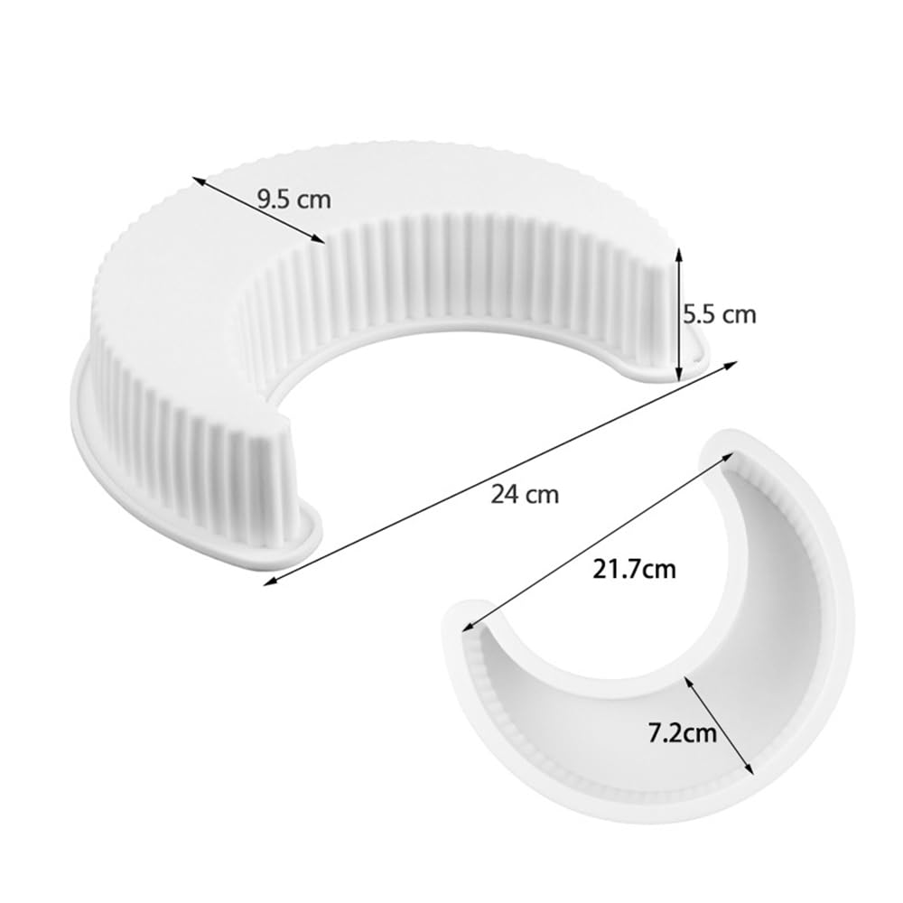 EchoDone Crescent Moon Shape Silicone Cake Pan, Moonlight Sonata Mousse Cake Bread Pizza Baking Mold Kitchen Bakeware Tools
