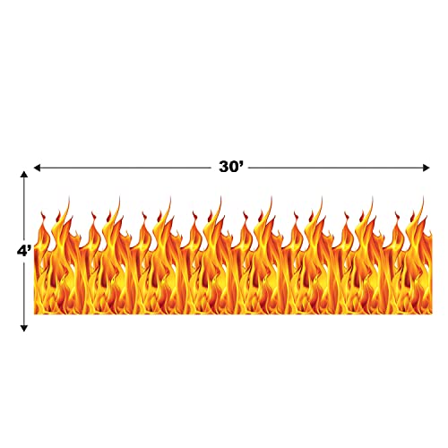 Beistle Flame Backdrop 2 Piece, Multicolored - style: Flame - 2 Piece