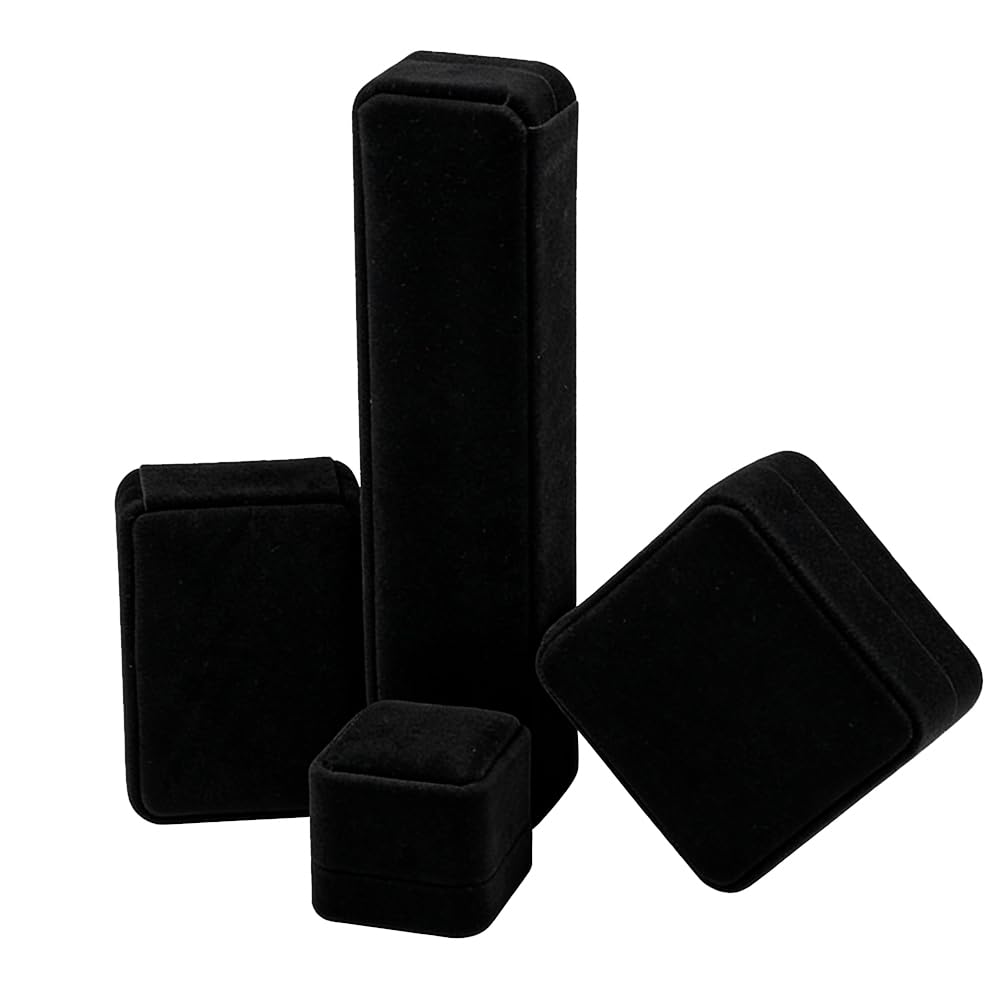 LUOLIPEYA 10 Pack Velvet Jewelry Gift Boxes for Bracelet Necklace Pendant Ring Earring Display Case Jewelry Box Storage Organizer Holder for Wedding