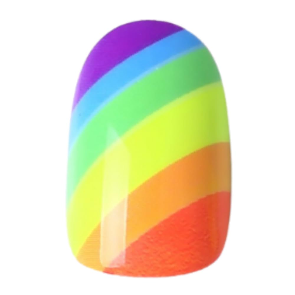 PaintLab Press-On Nails Manicure Kit, Love is Love, 24-Piece Set, Long-Lasting Fake Nails with Glue, File, Prep Pad & Cuticle Stick