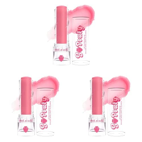 Tinted Lip Balm By Wet n Wild Perfect Pout So Pouty Lip Gloss Balm Pink Sweetest Pick (Pack of 3)