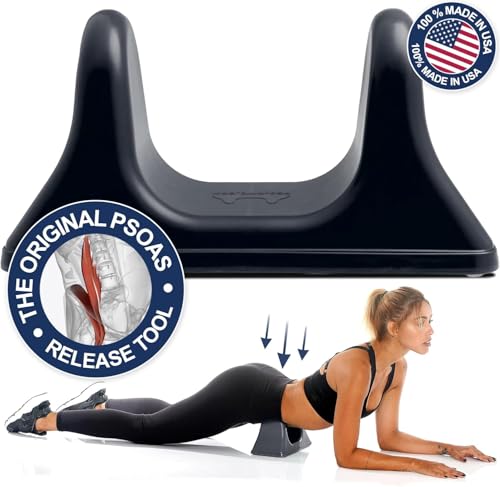 PSO-RITE Psoas Muscle Release Tool – Made in USA, Patented Deep Tissue Massage Device for Your Back, Hip Flexor & Trigger Point Relief, Night Black