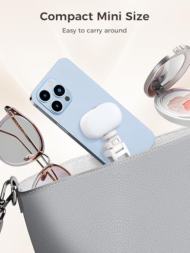 Smiling Shark Mini Photo Lighting, LED Video Light with Clip USB Rechargeable CRI 95+ 3 Colors Light Dimmable Rotatable Cold Shoe Mount Portable Camera Light for Live Laptop Phone Video