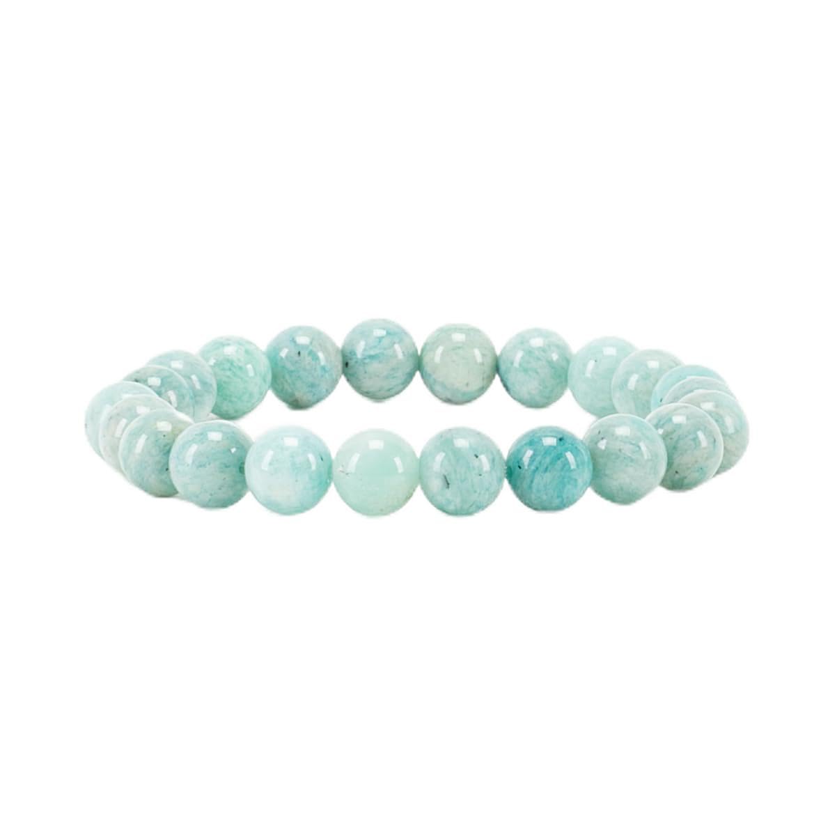 Cherry Tree Collection - Small, Medium, Large Sizes - Gemstone Beaded Bracelets For Women and Men - 8mm Round Beads (Russian Amazonite - Medium)