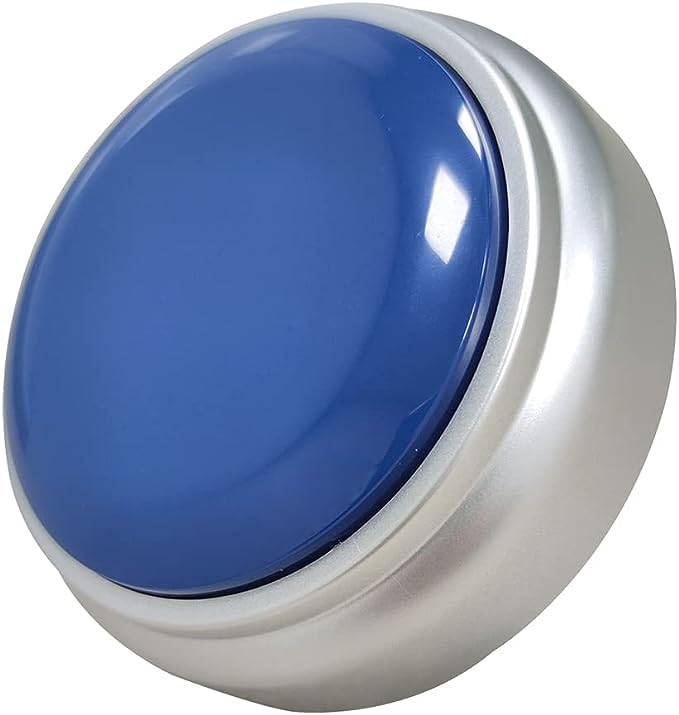 NESIGHTION Talking Buttons,Voice Recorder Button,30 Second Recording,Talking Buttons,Record Sound Button for Gift Education, Easy Button,Funny Office Gift,Interesting ButtonsIncludes (Blue+Silver)