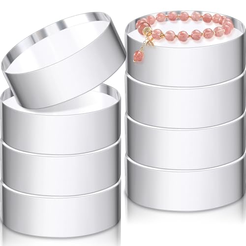Remerry 8 Pcs Acrylic Round Blocks for Display Clear Polished Blocks Display Clear Acrylic Edge Polished Base Exhibition Riser for Table Showing Cosmetics Collectibles (3 x 3 x 1 Inches) - size: 3 X 3 X 1 Inches