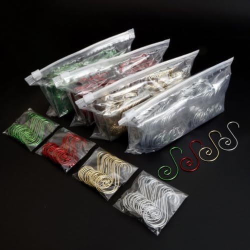 Beavorty 80pcs Christmas Tree Hook Metal Garland Hook for Ornament Hanging