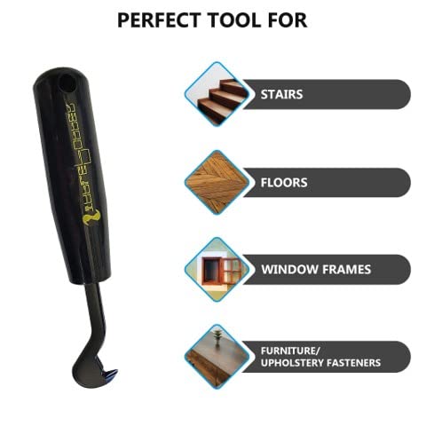StaplePopper Mini – Heavy Duty Staple Remover Tool & Staple Puller | Fastest Hand Tool for Carpet Staples | Contractor Grade Staple Remover Stick for DIY, Upholstery & Flooring Projects