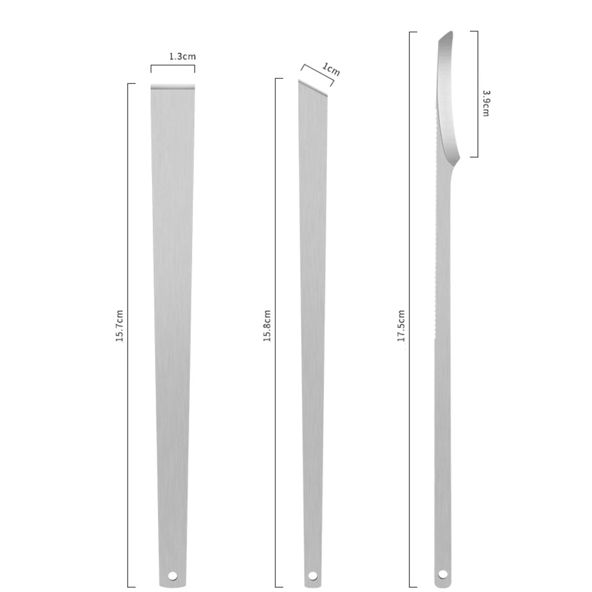 3PCS Stainless Steel ingrown toenail Pedicure Knife Set, Professional Foot Skin Scraper Repair Sharp Blade kit for Nail Corn Callus Paronychia Treatment (with Holes)