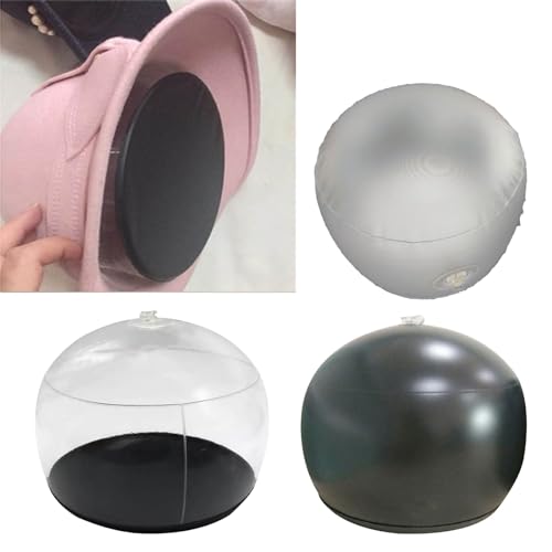 Inflatable Hat Stand Stylish Hat Props Baseball Caps Support Transparent Hat Holder Hat Mannequin Hat Modeling Tool - color: Black