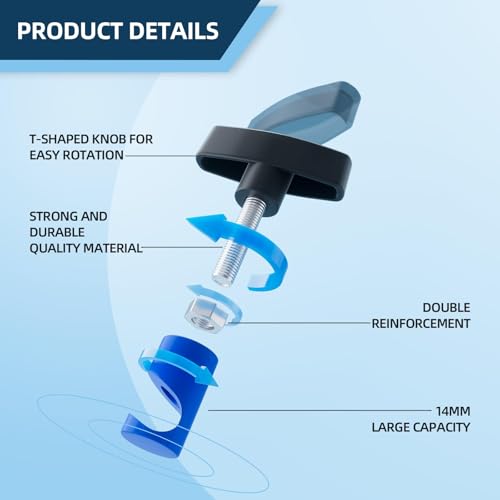 OTUAYAUTO Lift Support Clamp Hood Strut Fixing Clamps Stay Holder Automotive Tools for Tailgate Hatch Car Trunk 10mm Blue (Pack of 2)
