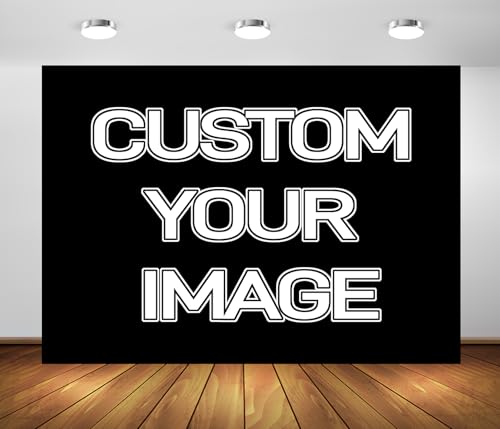 BELECO Fabric 30x10ft Custom Backdrop Picture Customized Backdrop with Image Logo Text Personalized Background Banner Party Decorations Festival Wall Hanging Photo Props - size: 30x10ft