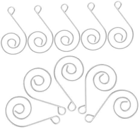 Zerodeko 50pcs Miniature Christmas Ball Hooks Stainless Steel Ornament Hangers Decorative Tree Hangers Heavy Duty Non-Slip Spiral