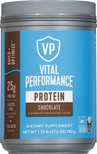 Vital Proteins Performance Powder, Collagen Peptides & Protein Isolate Powder, NSF Certified for Sport, Chocolate, 1.72lb