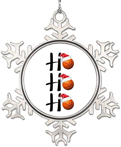 Christmas Hat Basketball Christmas Ornaments 2022 Snowflake Ornaments Ho Ho Ho Christmas Hat Basketball Christmas Decorations for Tree Novelty Metal Souvenir Keepsake Gifts for Holiday Birthday