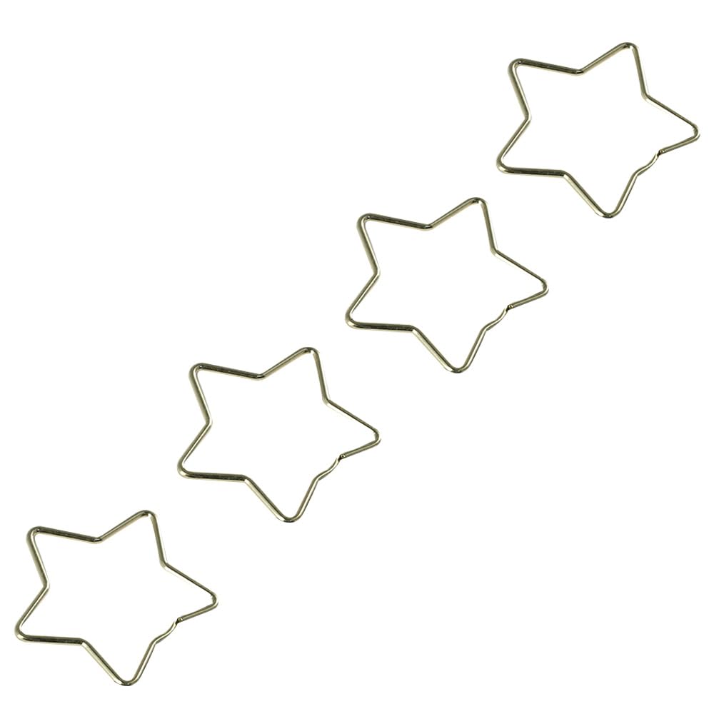 dohobby 50pcs Creative Moon and Star Shaped Paper Clip, Cute Gold Metal Bookmarks Memo Clips Set with Storage Box,Office Accessories for Home, Office