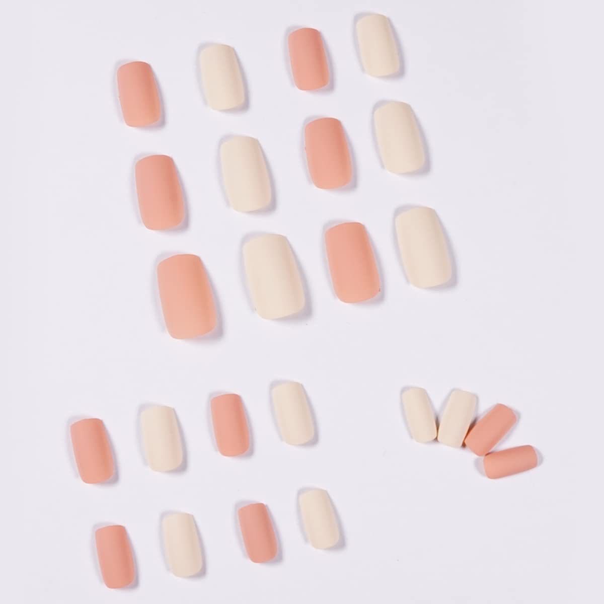 ORZOLATENT Press On Nails - 24PCS Nude Pink Matte Almond Shape, 12 Sizes, Reusable Gel DIY Manicure Kit with Glue, File & Stick - Long Lasting Light Beige False Nails