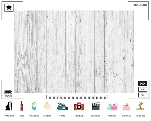 Trykid 8x8ft White Wood Plank Backdrop Minimalist Clean Bright Tone Photography Background Scandinavian Decor Tapestry Party Decoration Photo Studio Prop Fabric - size: 8x8ft