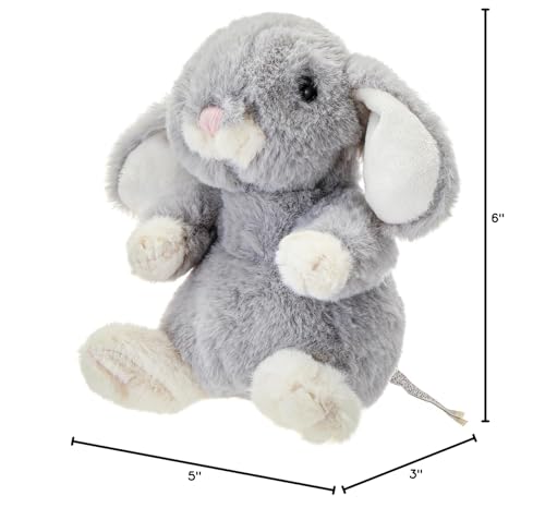 DILLY DUDU Gray Bunny/Rabbit Stuffed Animal Plush,Plush Toy,Gifts for Kids(6-inch)