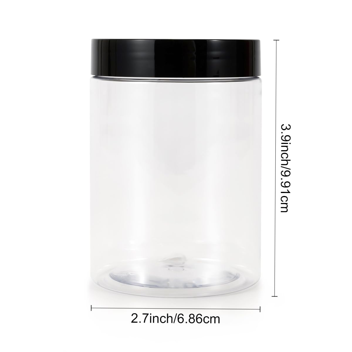 testyu 10 PCS Plastic Jars with Lids, 10 OZ Wide Mouth Jars with Airtight Lids, Clear Empty Slime Containers with Lids, Multipurpose Storage Jars for Home Kitchen Food Arts Crafts Cosmetic Sample