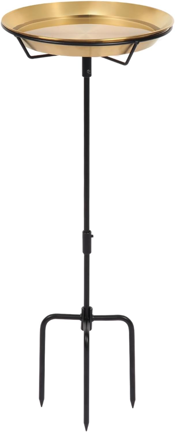 HRAYLTOP Deck Mounted Bird Bath Bird Feeder Bowl with 1.8 inch Thick Iron Clamp - Detachable Outdoor Decor for Garden Backyard Patio and Deck - Perfect for Attracting Birds