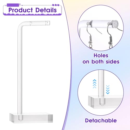 Xthrotsenk 3Pcs Acrylic Earring Holder Clear Jewelry Stand Earring Display Jewelry Holder Acrylic Jewelry Organizer Display Stand for Earring