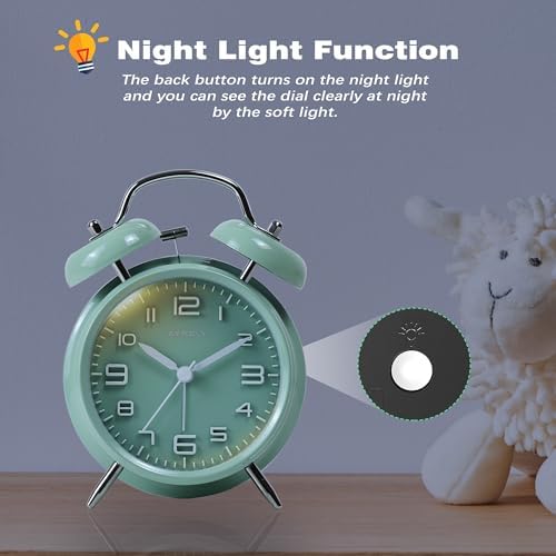 AYRELY?? Super Loud Alarm Clock for Heavy Sleepers Adults, Metal 4.5 Inches