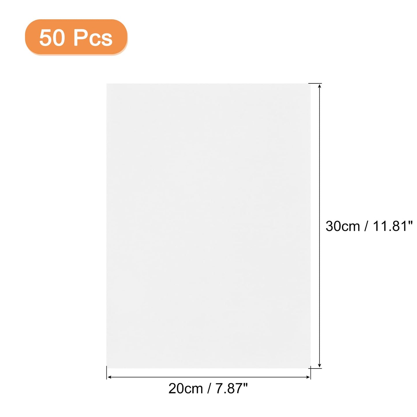 MECCANIXITY 50 Sheets Printable Sticker Paper, 8"x12" A4 Self Adhesive Sticker Backing Paper 250gsm for Craft Scrapbooking Inkjet Printer, White Matte