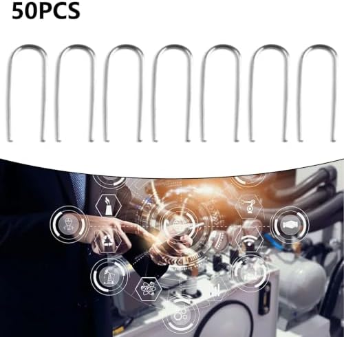 FABULETTA High Temperature Nichrome Wire U-Shaped Hooks 21 Gauge Ceramic Kiln Hanger for Jewelry Pendants Ornaments Glass Art 50PCS(50pcs)