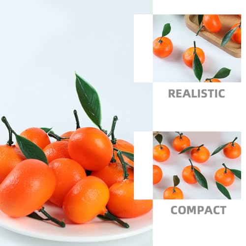 LUOZZY 20pcs Realistic Artificial Oranges Fruit Models Home Decor Photography Props Party Centerpieces Decorative Fake Fruits for Table Display and Styling