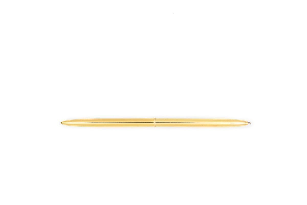 Luxury Ballpoint Gold Pen Set of 6 in Glossy White Gift Box | Gold/Black Ink Office Pens for Women & Men - Slim, Nice Writing Pens