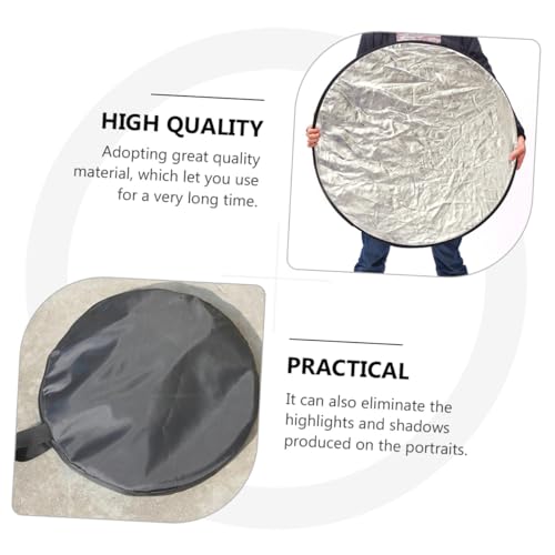 5-in-1 Foldable 60cm Photography Reflective Board for Photo and Jewelry Lighting with Carrying Case, Portable Light Diffuser Reflector for Studio and Outdoor Use