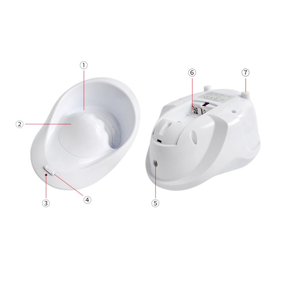 Healifty Electric Manicure Bubble Spa Hand Bowl 8.07X5.7X3.54 Inch Nail Soaking Container with Us Plug for Home and Salon Nail Care Massage