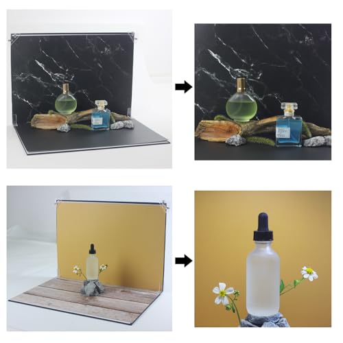 Photo Backdrop Boards, 8 Pcs 16 Patterns Table Top Food Background Kit, Product Photography Backdrops, Suitable for Food, Jewelry, Cosmetics and Other Small Items. (Small Size 16.5x11.8in)