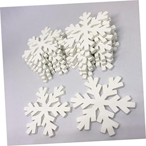 20pcs Wooden Snowflake Ornaments Hanging Decorative Snowflake Decorations for Christmas Decor