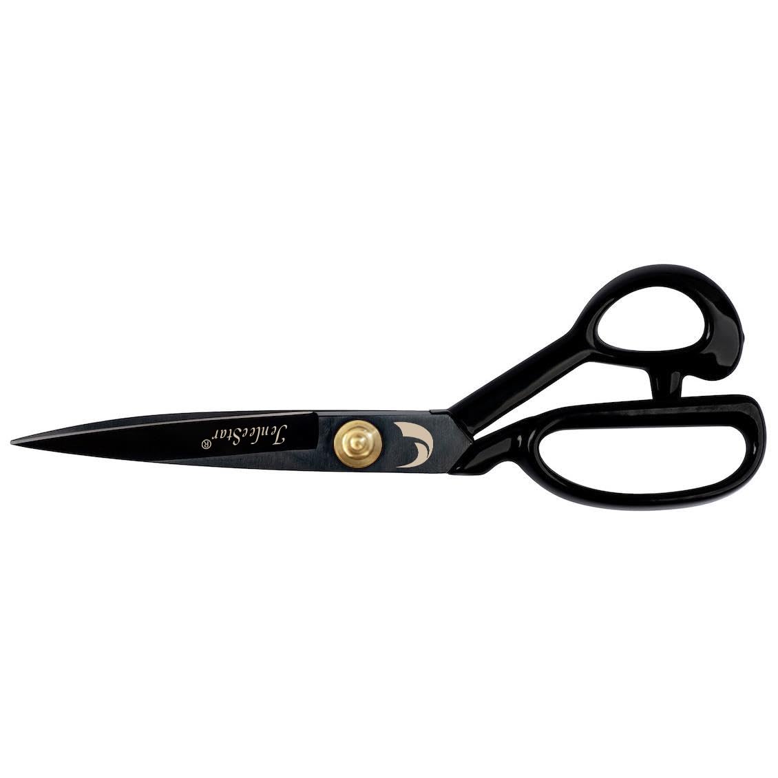 Fabric Scissors 10 Inch Sewing Dressmaking Scissors Professional Razor Sharp for Tailoring Leather Raw Materials - Japan High Carbon Steel Tailor Shears(Right-Handed) (Black-12 inch)