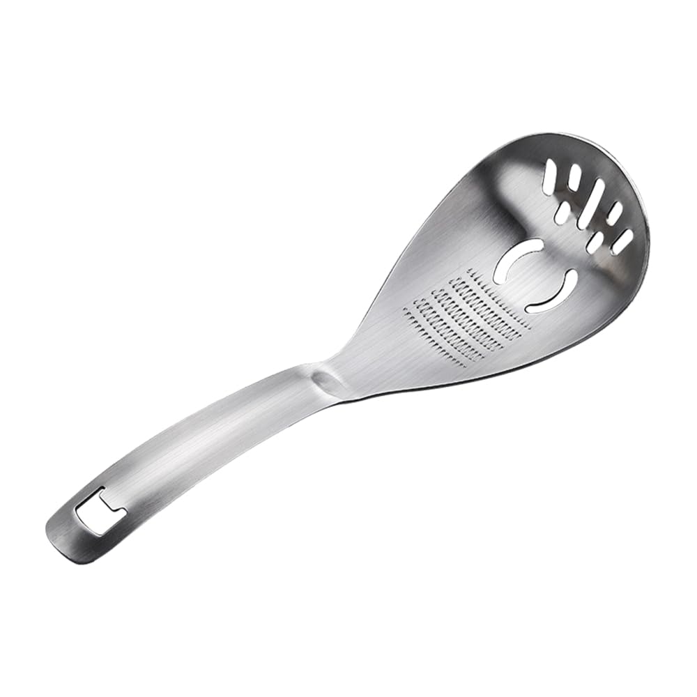 DONGKER Multipurpose Grinding Spoon,304 Stainless Steel Garlic Ginger Crusher Spoon Reverse Grinding Design for Home Kitchen Utensil