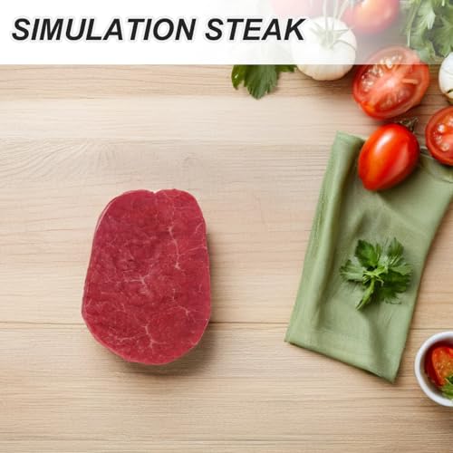 Fake Fresh Meat: Artificial Beef Steak Raw Beef Lifelike Meat for Table Cabinet Display Kitchen Decoration Restaurant Photography Props
