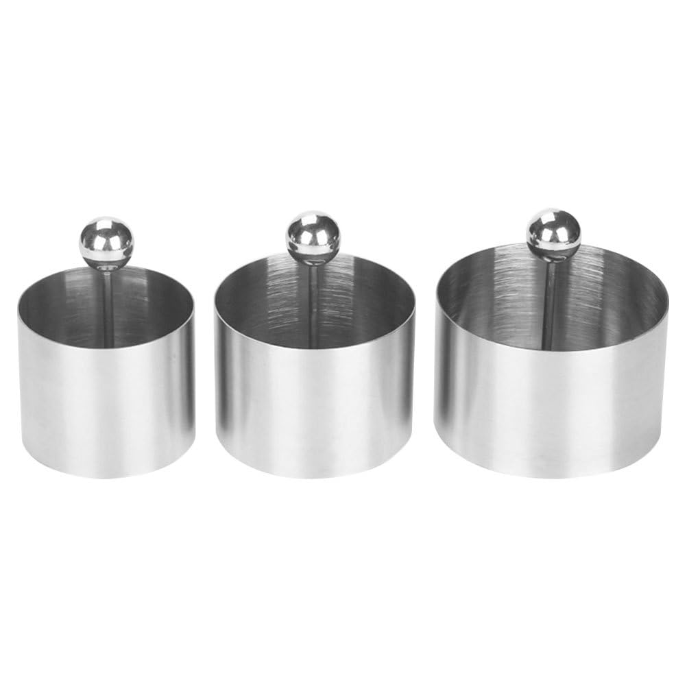 CONGARTENO Round Cold Dish Mold Stainless Steel Kitchen Utensil for Cold Dish Shaping Dessert Mold Baking Tool with Press Plate