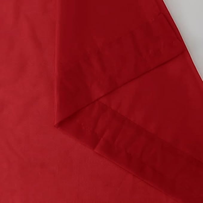 SpaceDresser Christmas Red Sheer Curtains 4 Panels Rod Pocket Semi-Sheer Curtain 72 Inches Long Light Filtering Voile Window Drapes for Bedroom Living Room Kitchen, Each 52W x 72L