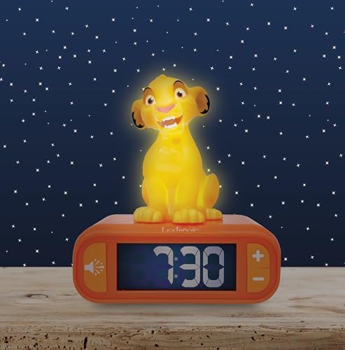 LEXiBOOK, Simba Nightlight Alarm Clock, RL800AN