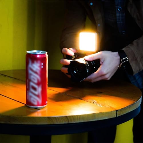 ULANZI VL49 RGB Video Lights, LED Camera Light 360° Full Color Portable Photography Lighting w 3 Cold Shoe, 2000mAh Rechargeable CRI 95+ 2500-9000K Dimmable Panel Lamp Support Magnetic Attraction - color: Black