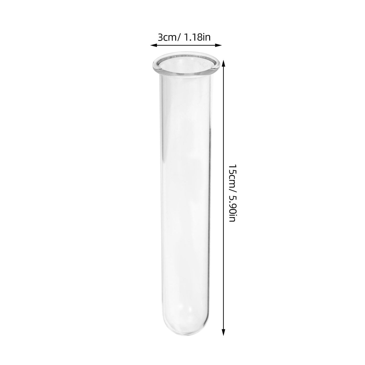 FUNOMOCYA 4pcs Clear Test Tubes for Cutting Plant Glass Propagation Tubes for Hydroponic Plants, Flowers, Home Office Wall Decor