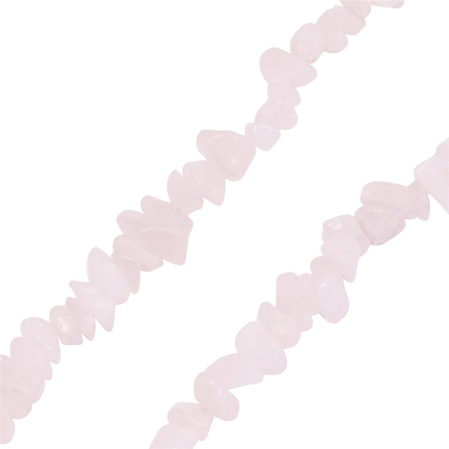 450PCS Pink Quartz Irregular Chip Stone Beads 5-8mm Gemstones Crystal Loose Bead for Jewelry Making Bracelet Necklace DIY Craft Finding