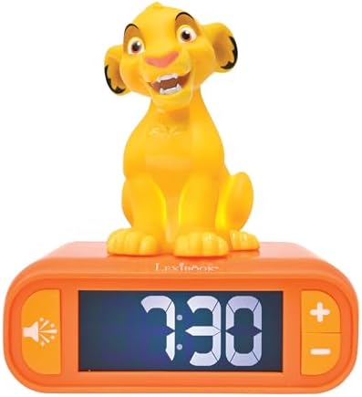 LEXiBOOK, Simba Nightlight Alarm Clock, RL800AN