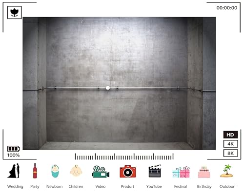 Trykid 7x5ft Minimal Concrete Wall Metal Rod Backdrop Modern Industrial Interior Photography Background Product Shoot Studio Setup Tapestry Party Decoration Photo Studio Prop Fabric - size: 7x5ft