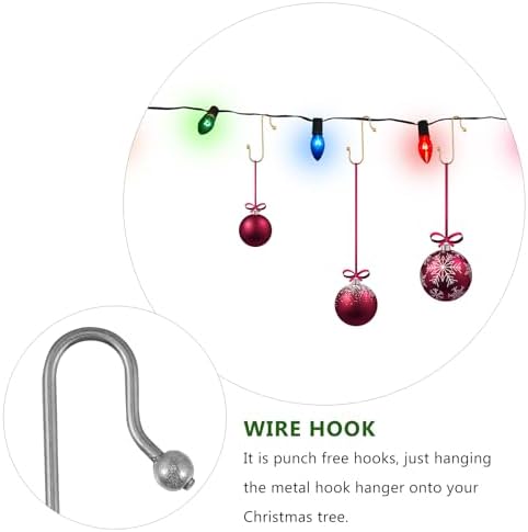 PRETYZOOM 100pcs Art Christmas Tree Hanging Hooks Xmas Decorative Accessories for Ornament Display for Holiday Decorating